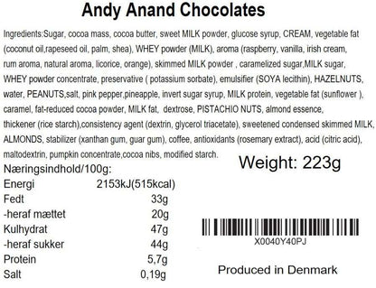 Andy Anand Gourmet Belgian Chocolate Bonbons Gift Box, 25 pc – Assorted Bon Bon Collection, European Craftsmanship, Birthday & Holiday Gift