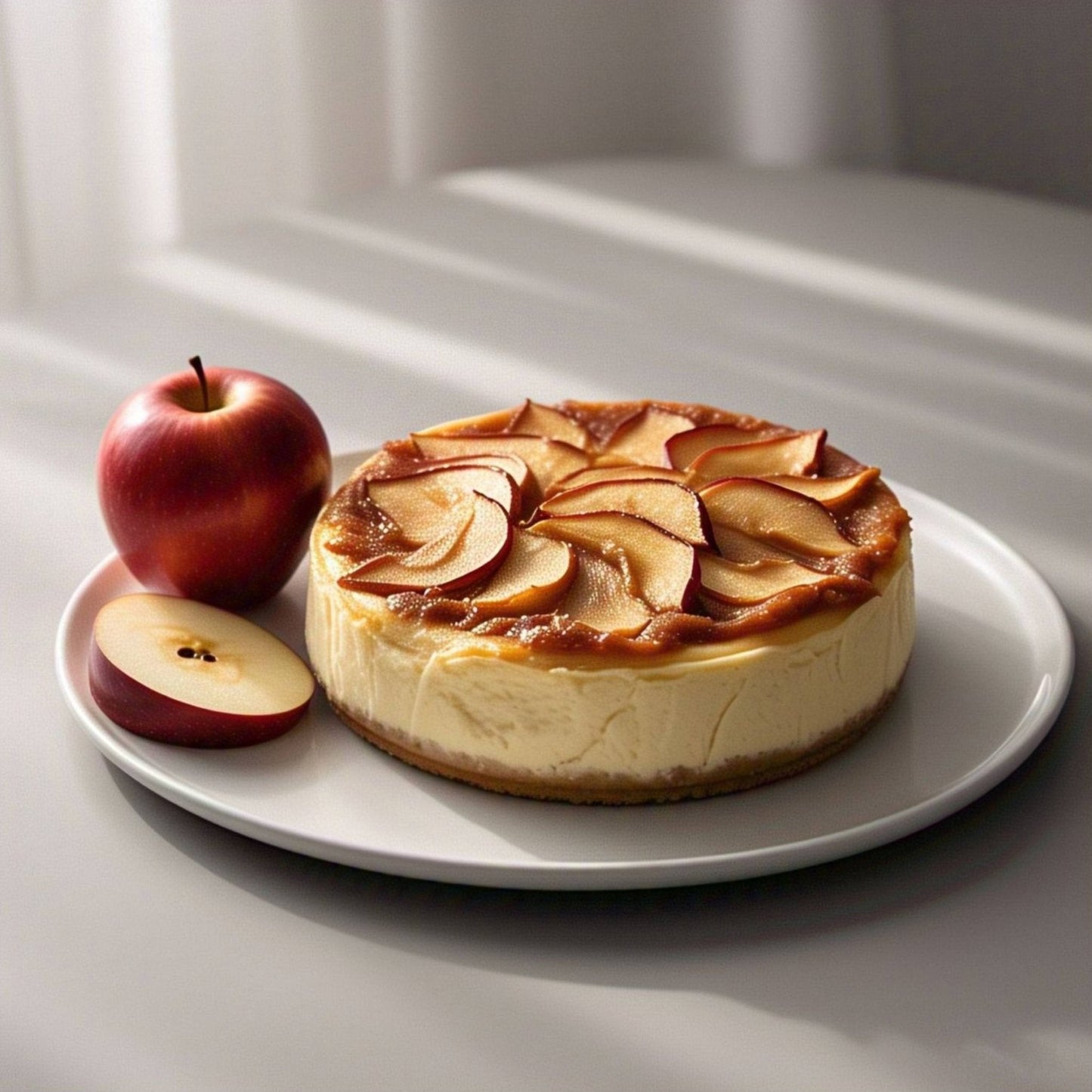 Andy Anand Apple Cheesecake, 9-Inch, 2.6 lb – Hand-Baked NY-Style, Real California Cream Cheese, No Preservatives, Birthday & Holiday Gift