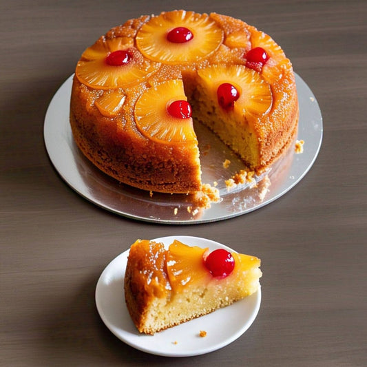 Andy Anand Gluten-Free Pineapple Upside-Down Cake, 9-Inch, 2.4 lb – Caramelized Pineapple, All-Natural, No Preservatives, Birthday Gift Box