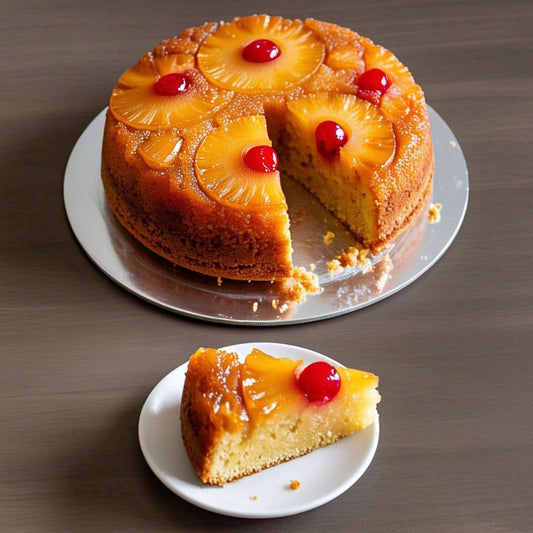 Andy Anand Pineapple Upside-Down Cake, 10-Inch, 2.6 lb – Caramelized Pineapple, No Preservatives, Gourmet Birthday & Celebration Gift Box