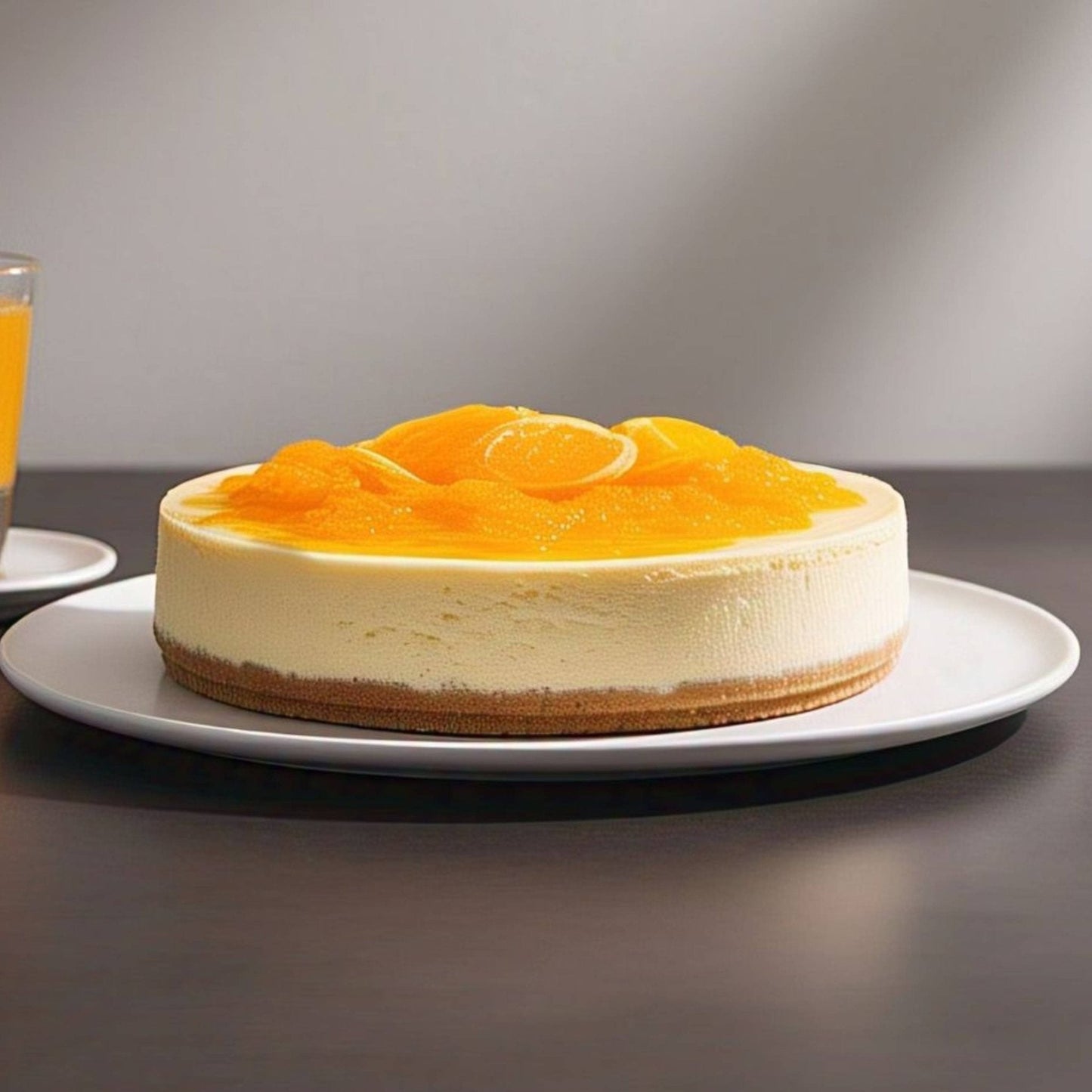 Andy Anand Fresh Orange Cheesecake, 9-Inch, 2 lb – Hand-Baked NY-Style, Real California Cream Cheese, No Preservatives, Birthday Gift Box