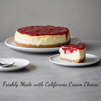 Andy Anand Gluten-Free Strawberry Cheesecake, 9-Inch, 3.4 lb – Freshly Baked, California Cream Cheese, No Preservatives, Birthday Gift Box