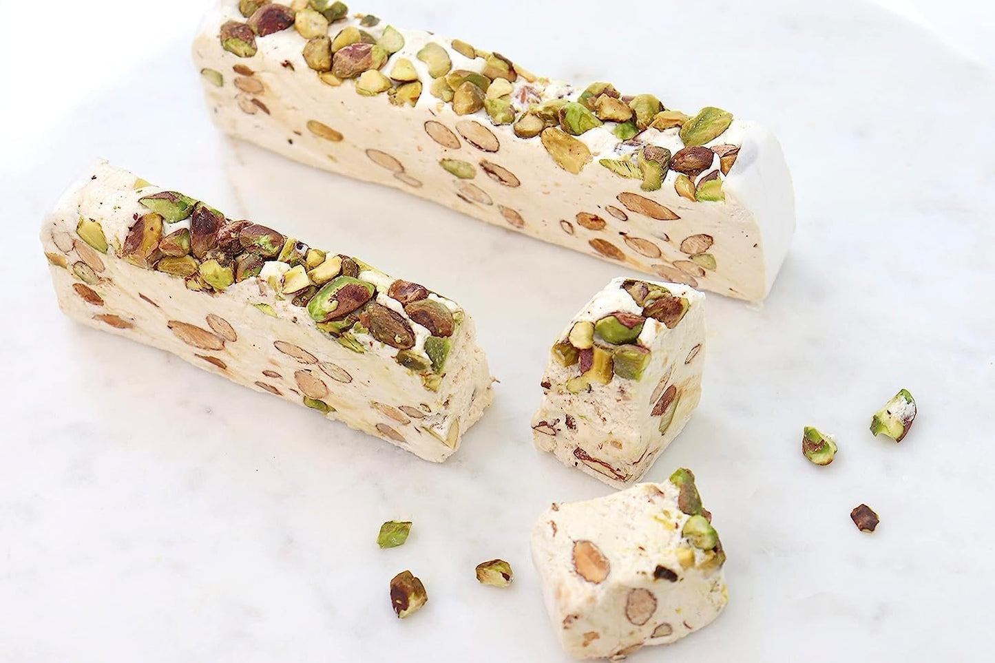 Andy Anand Roasted Pistachio Soft Turron Nougat, 7 oz – Spanish Homemade-Style, Wildflower Honey, Gluten-Free Gourmet Snack Gift Box