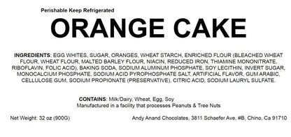 Andy Anand Orange Cake, 9-Inch, 2 lb – Hand-Baked, Fresh Orange Flavor, All-Natural Ingredients, No Preservatives, Birthday & Holiday Gift