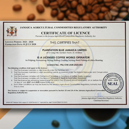Plantation Blue® Jamaica Blue Mountain Coffee (16 oz - roasted and ground)