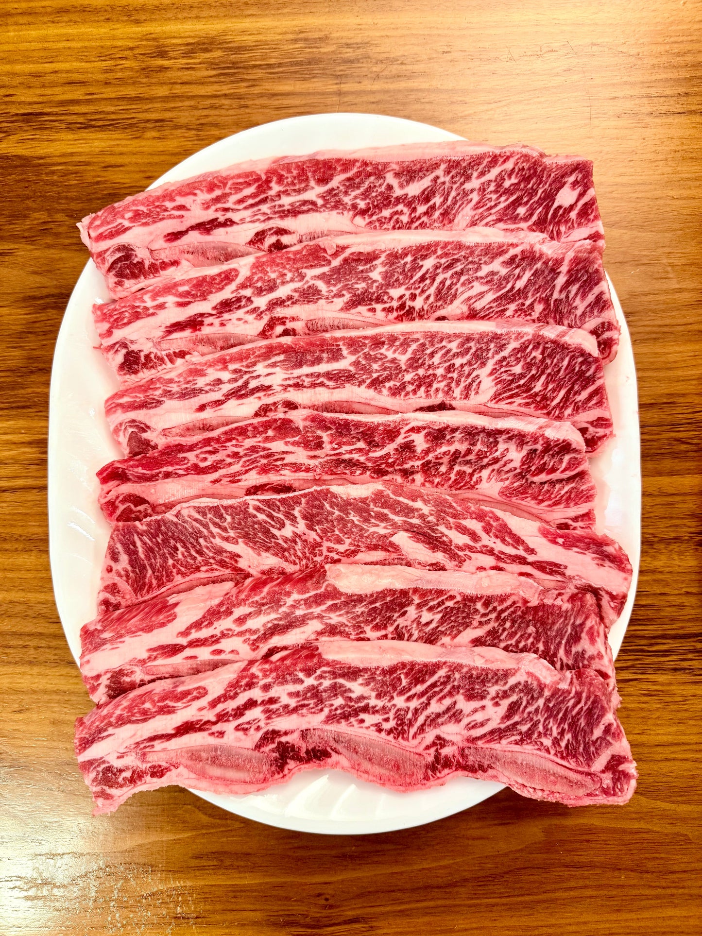 Premium Center-Cut LA Galbi (Unmarinated Beef Short Rib) (2lbs)