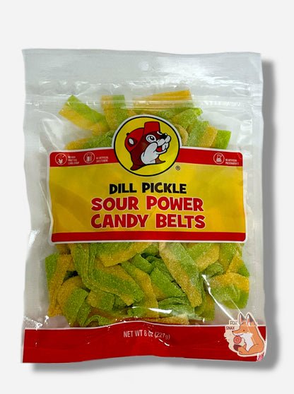 Buc-ee's Dill Pickle Sour Power Candy Belts