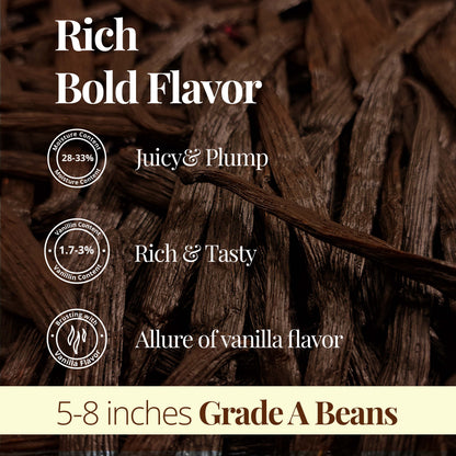 Premium Grade A Vanilla Beans Whole Bulk Pods