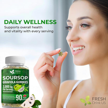 Premium 90 Soursop Graviola Gummies
