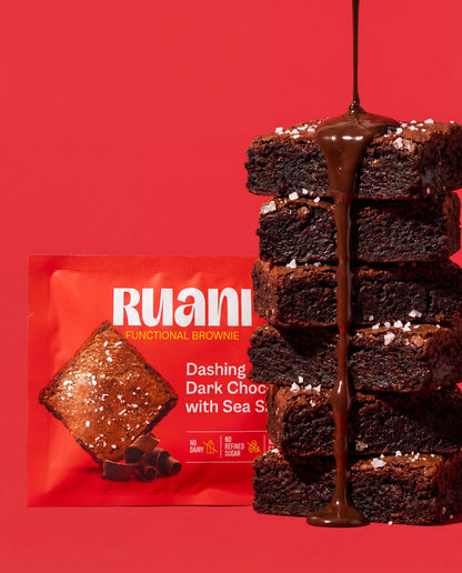 6 pack Dashing Dark Chocolate Brownie with sea salt