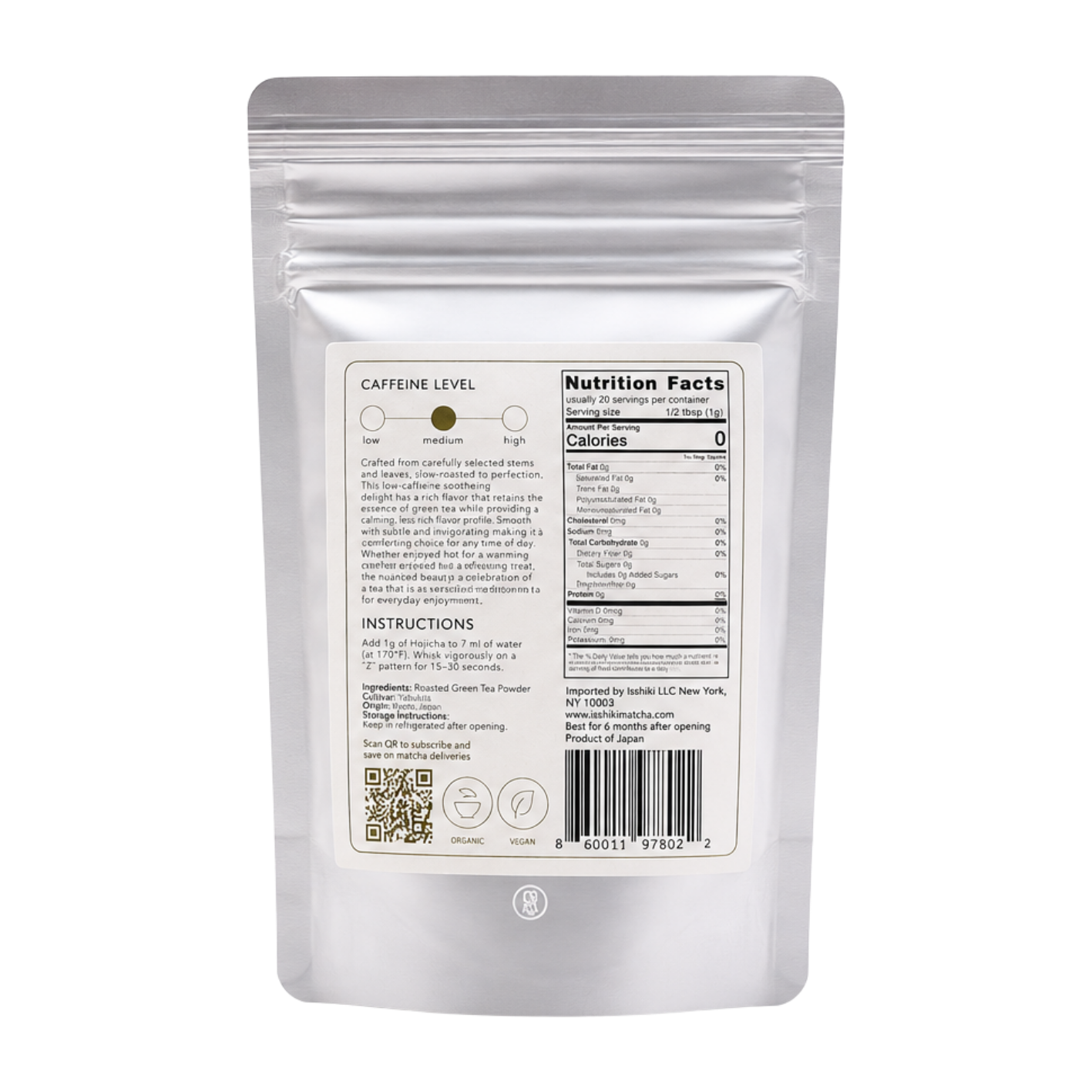 Hojicha Roasted Green Tea Powder