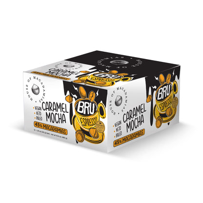 Caramel Mocha Macadamia Nut Snack Bar (Dan Mace's BRU Bar) (12 Bars)