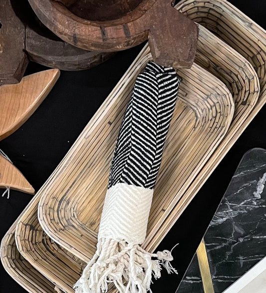 Smoked Bamboo Tray Set