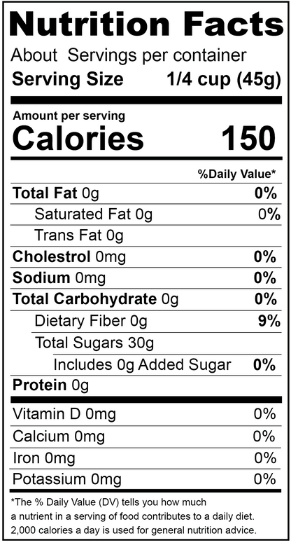 Date Sugar, Granulated