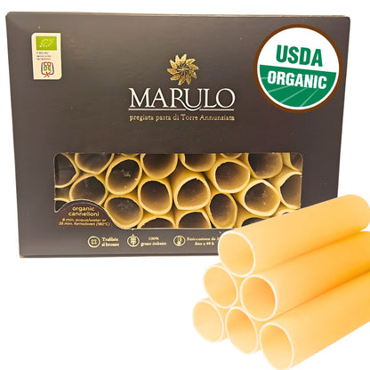 Marulo, Organic Cannelloni Pasta, Bronze Die Cut, 12 Pack x 1.1 lb