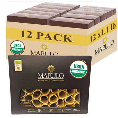 Marulo, Organic Cannelloni Pasta, Bronze Die Cut, 12 Pack x 1.1 lb