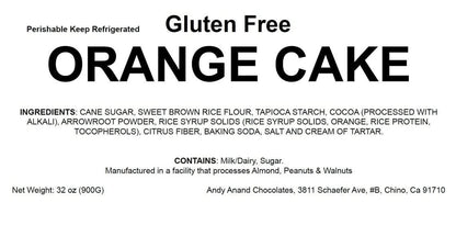 Andy Anand Gluten-Free Orange Cake, 9-Inch, 2.6 lb – Birthday, Valentine's, Anniversary, Christmas, Mother's Day & Holiday Gift Box Dessert