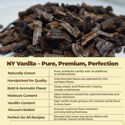 Vanilla Bean Cuts Grade B 1lb for Extract & Baking