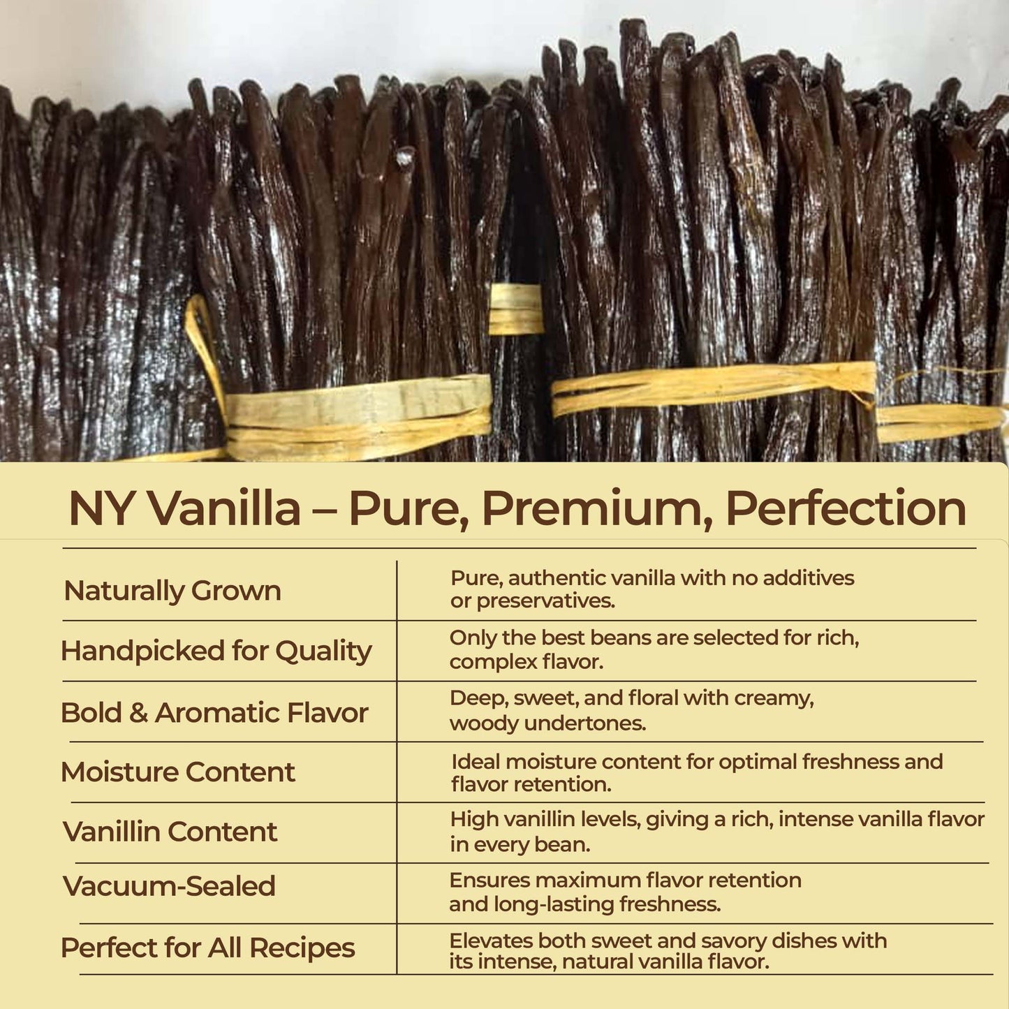 Organic Ugandan Grade A Vanilla Beans Bulk