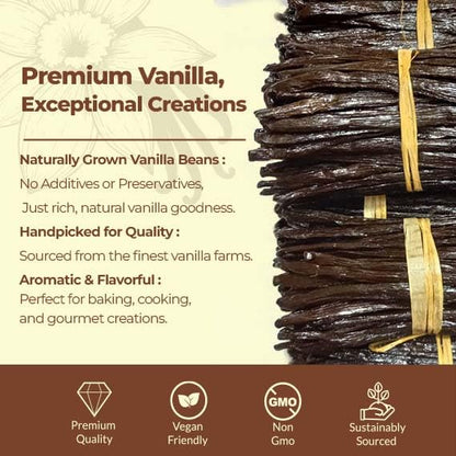Organic Ugandan Grade A Vanilla Beans Bulk