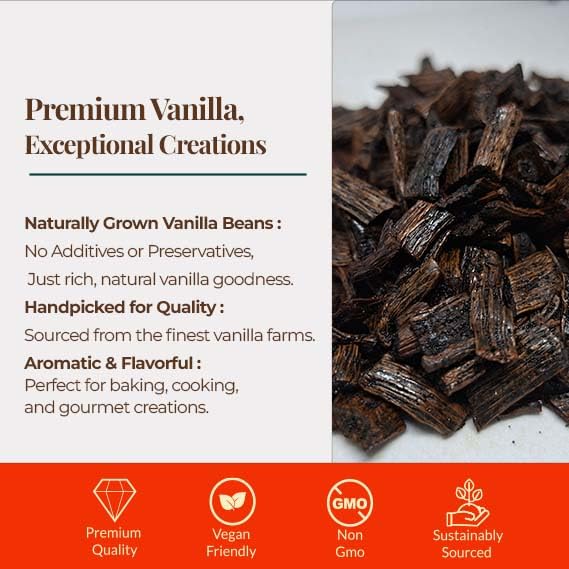 Vanilla Bean Cuts Grade B 1lb for Extract & Baking