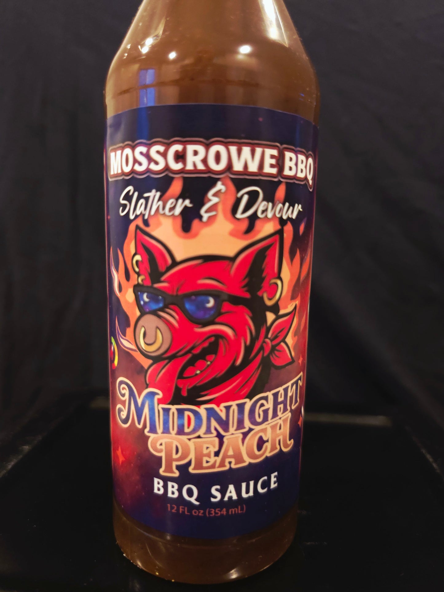 Midnight Peach BBQ glaze