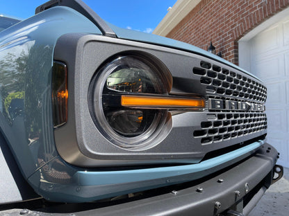 Smoked Sidemarker Overlays (Front and Rear) - 2021+ Bronco (w/ LED Taillights)