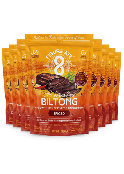 Spiced Grass Fed & Finished Beef Biltong