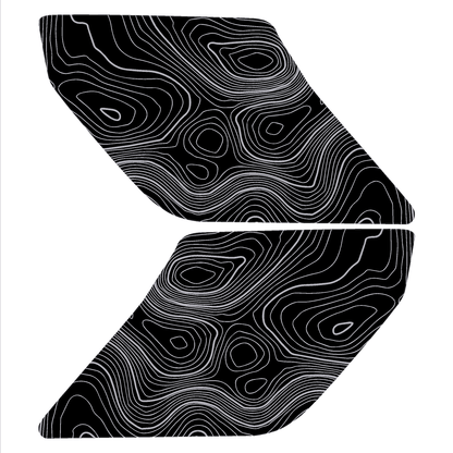 Topo Interior Lower Front Door Card Insert Overlays (Printed Series) - 2021+ Bronco 4 Door