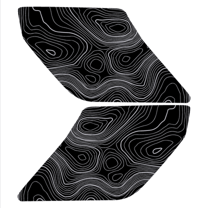 Topo Interior Lower Door Card Insert Overlays (Printed Series) - 2021+ Bronco 2 Door