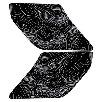 Topo Interior Sun Visor Overlays (Printed Series) - 2021+ Bronco (with Homelink)