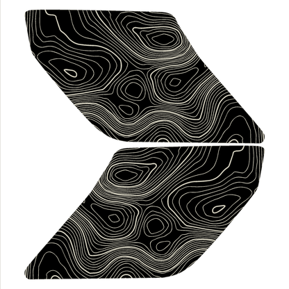 Topo Interior Lower Front Door Card Insert Overlays (Printed Series) - 2021+ Bronco 4 Door