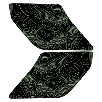 Topo Interior Lower Door Card Insert Overlays (Printed Series) - 2021+ Bronco 2 Door