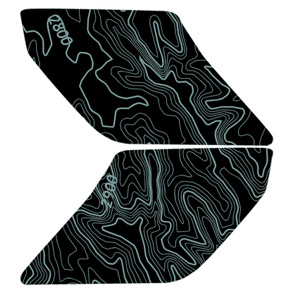 Topo Interior Sun Visor Overlays (Printed Series) - 2021+ Bronco (NO Homelink)