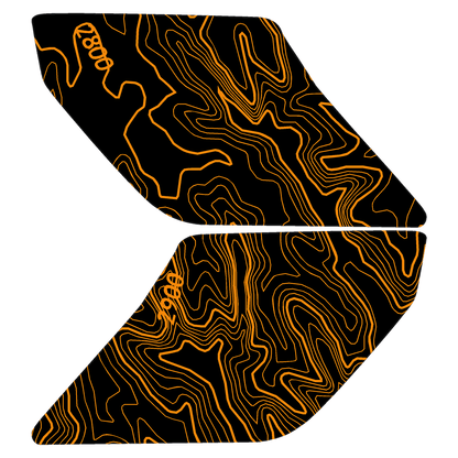 Topo Interior Lower Front Door Card Insert Overlays (Printed Series) - 2021+ Bronco 4 Door
