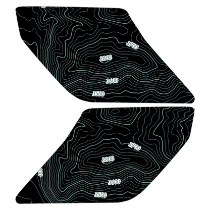 Topo Interior Lower Front Door Card Insert Overlays (Printed Series) - 2021+ Bronco 4 Door