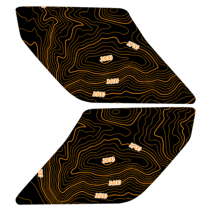 Topo Interior Lower Front Door Card Insert Overlays (Printed Series) - 2021+ Bronco 4 Door