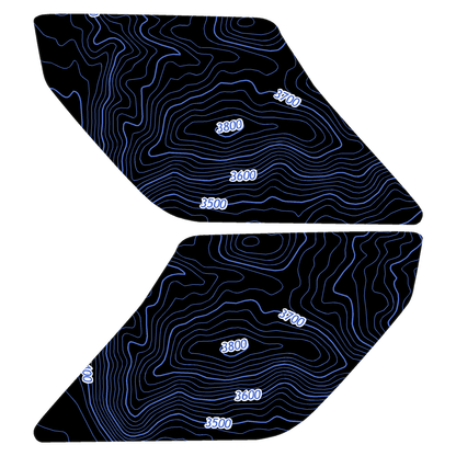 Topo Interior Lower Door Card Insert Overlays (Printed Series) - 2021+ Bronco 2 Door