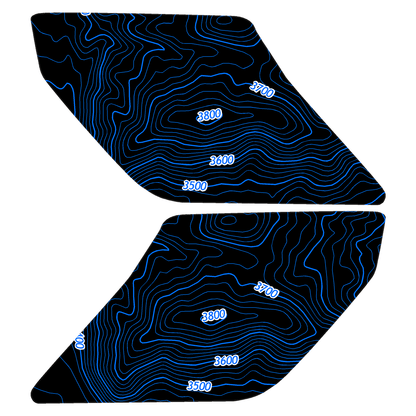 Topo Interior Lower Door Card Insert Overlays (Printed Series) - 2021+ Bronco 2 Door