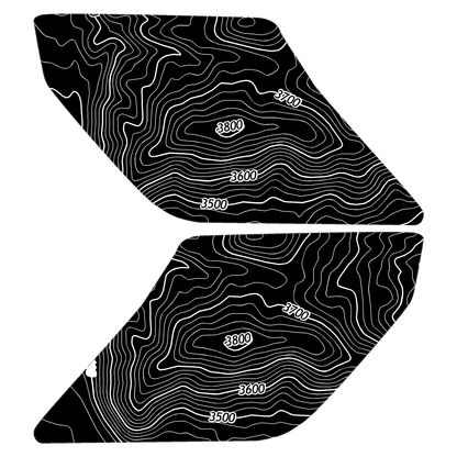 Topo Interior Lower Front Door Card Insert Overlays (Printed Series) - 2021+ Bronco 4 Door