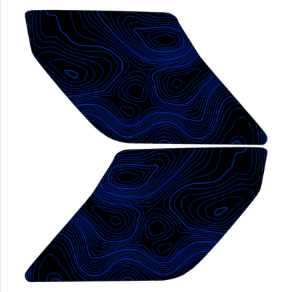 Topographic Interior Sun Visor Overlays - 2024+ Ranger Raptor (with Homelink)