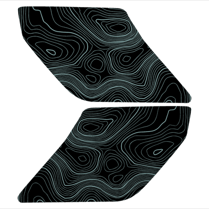 Topo Interior Lower Front Door Card Insert Overlays (Printed Series) - 2021+ Bronco 4 Door