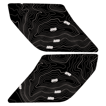 Topo Interior Lower Front Door Card Insert Overlays (Printed Series) - 2021+ Bronco 4 Door