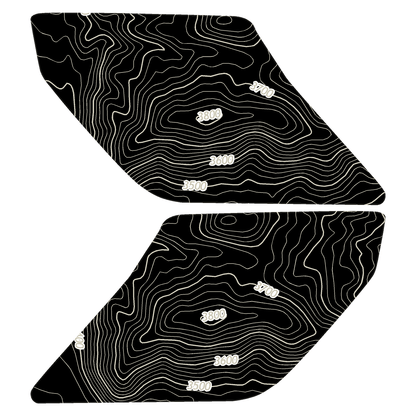 Topo Interior Sun Visor Overlays (Printed Series) - 2021+ Bronco (with Homelink)