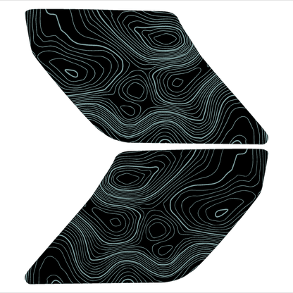 Topo Interior Sun Visor Overlays (Printed Series) - 2021+ Bronco (with Homelink)
