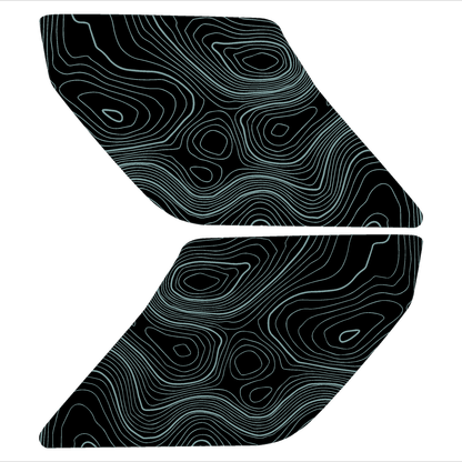 Topo Interior Sun Visor Overlays (Printed Series) - 2021+ Bronco (NO Homelink)