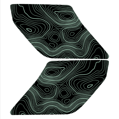 Topo Interior Lower Front Door Card Insert Overlays (Printed Series) - 2021+ Bronco 4 Door