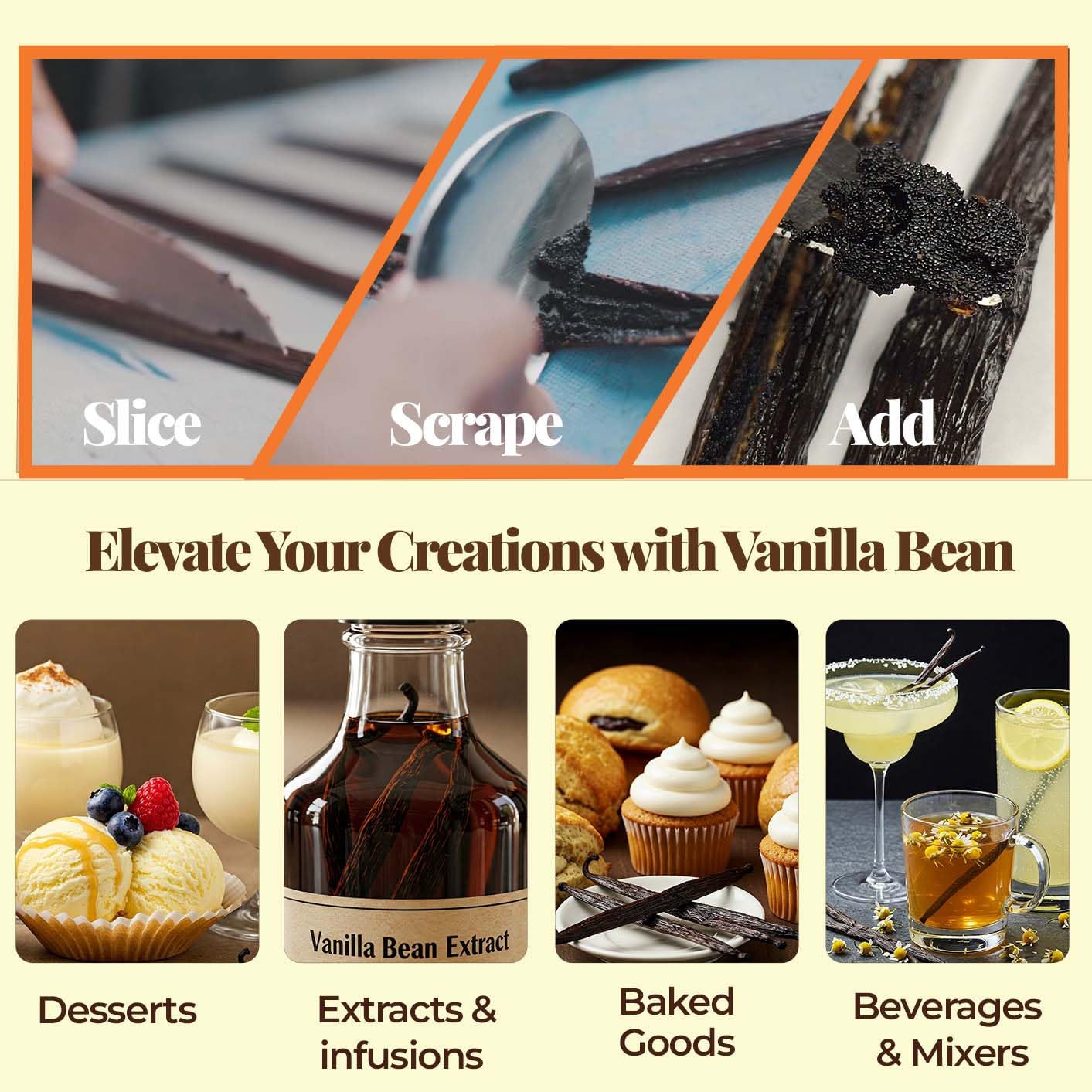 Organic Ugandan Grade A Vanilla Beans Bulk
