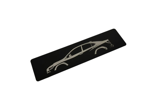 VB WRX Outline Weathertech Floor Mat Logo Insert (Metal Etched) - 2022+ WRX