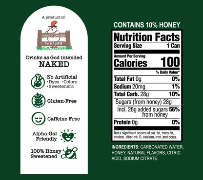Sparkling Honey Sweetened Ginger Ale Soda Case